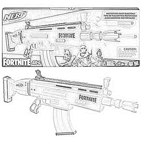 Fortnite Nerf Guns Coloring Pages Coloring Pages