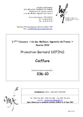 Demandes et offres d'emploi dans la coiffure. Corrige Sujet Bp Coiffure 2012.pdf notice & manuel d ...