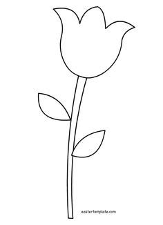 tulip pattern   printable outline  crafts creating stencils