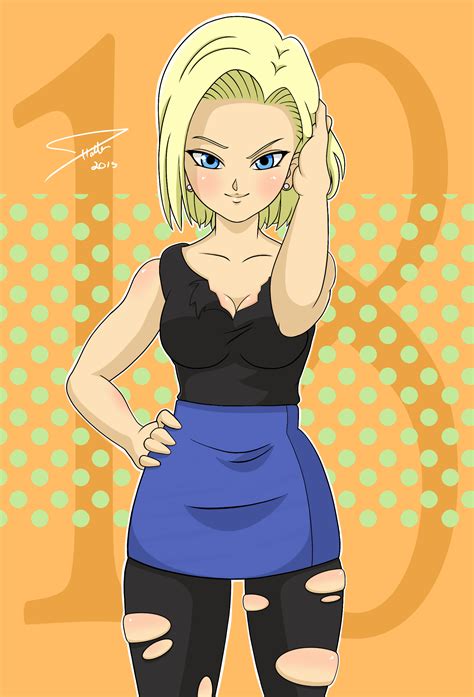 android 18 dbz fan art by vectron94 on deviantart