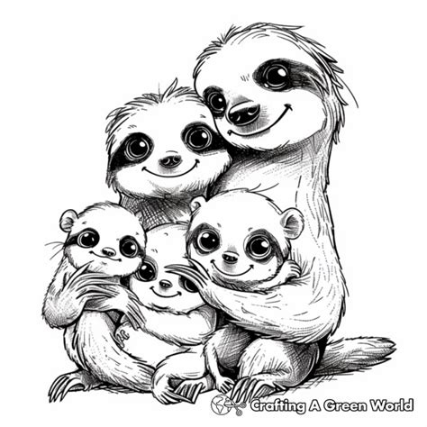 Baby Sloth Coloring Pages Free And Printable