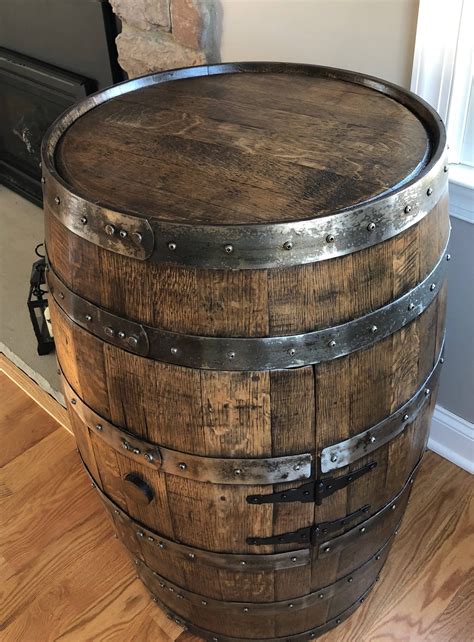 Whiskey Barrel Liquor Cabinet ~ Handcrafted From A Reclaimed Whiskey