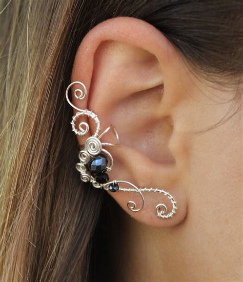 Ear Cuff Piercing Cartilage Chain Earrings Cartilage Earring Etsy