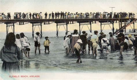 Glenelg Beach Adelaide South Australia Very Early 1900s A Photo