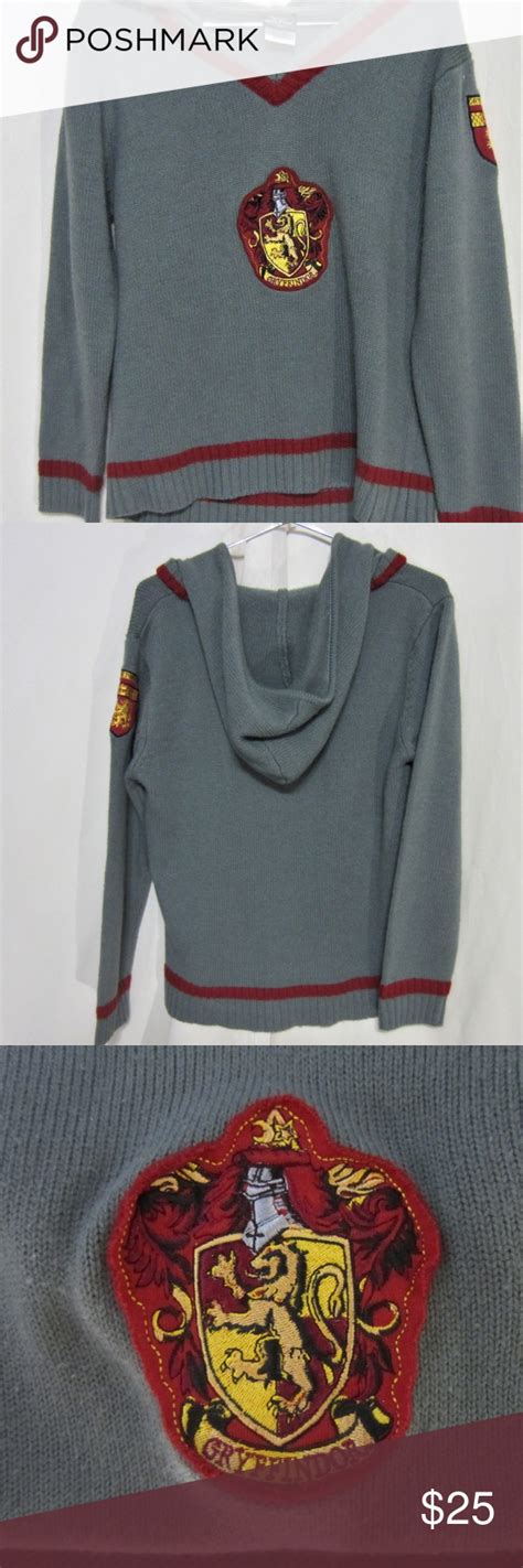 Harry Potter Large Gray Hoodiesweater Gryffindor Grey Sweater