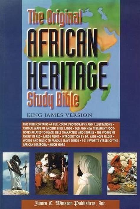 Original African Heritage Study Bible Kjv Large Print By Cain Hope