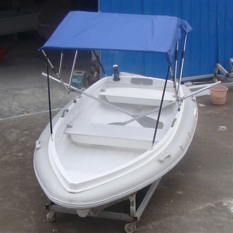 27m Small Dinghy Fiberglass Fishing Boat Rowing Boat With Air Tube