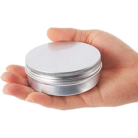 10pcs Aluminum Tin Jars Cosmetic Sample Metal Tins Empty Container Bulk