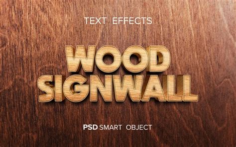 Free Psd Wood Text Effect Mock Up