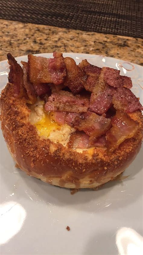 Maybe you would like to learn more about one of these? homemade Josh Elkin's onion roll breakfast bowl #recipes ...