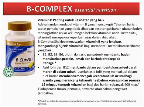 Siapakah Yang Perlu Mengambil Vitamin B Complex