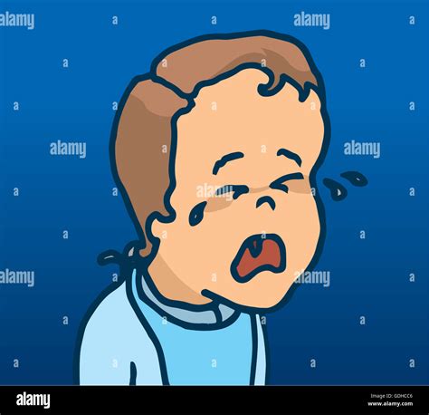 Cartoon Illustration Male Baby Crying Hi Res Stock Photography And