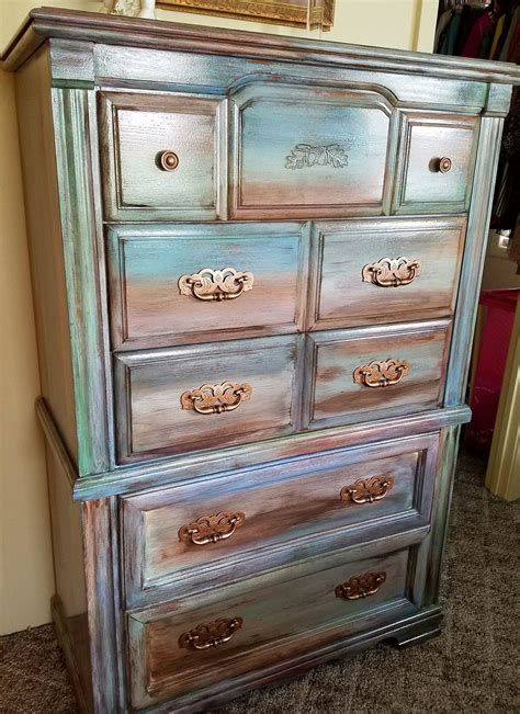 I scooped him up and gave him a makeover. Beach Driftwood inspired Chest of Drawers makeover | Chest ...