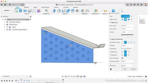 Fusion 360 Geometric Pattern Tool Tutorial Product Design Online