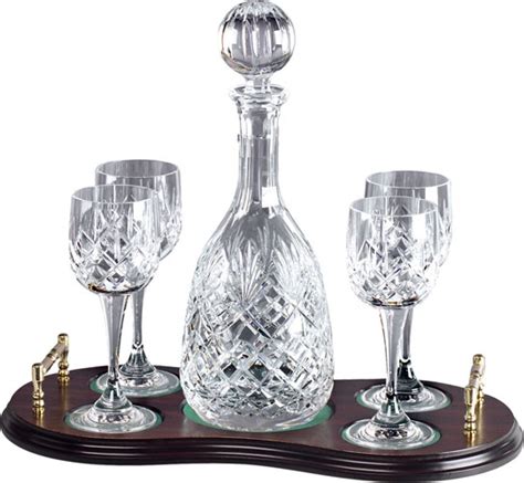 Tray Sets Glasses And Decanters Crystal And Engraving From Warwick