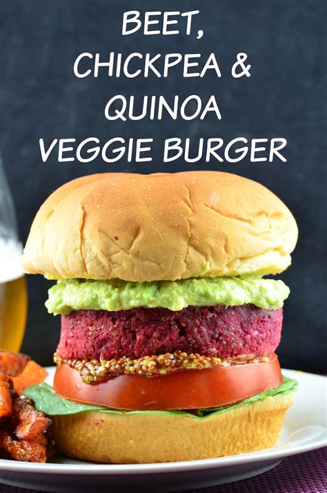 Chickpea Quinoa And Beet Veggie Burger Vegan And Gluten Free