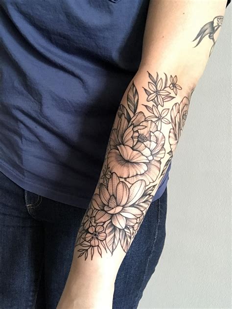 Floral Half Sleeve Completion By Leah B At Waukesha Tattoo Co In Waukesha Wi Half Sleeve