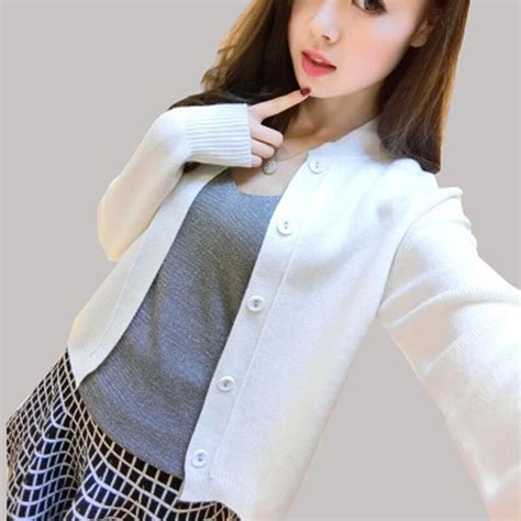 2016 Primavera Nuevas Mujeres Coreanas Gruesa Cashmere Cardigan Suéter