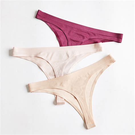 Sexy Women Girl Seamless Bikini Thong G String T Back Panties Lingerie Underwear Ebay