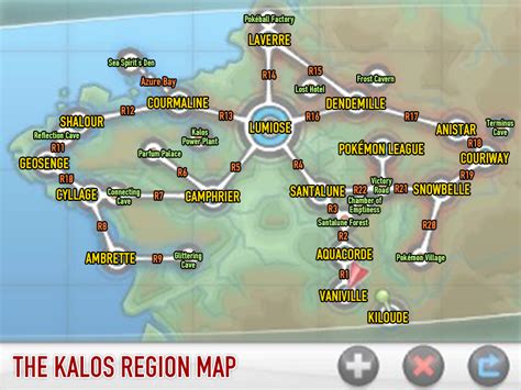Kalos Region Map Kalos Region Pokemon Pokemon Kalos