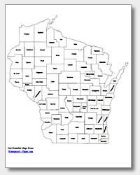Printable Wisconsin Maps | State Outline, County, Cities