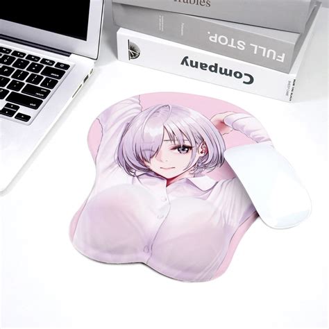 Anime Girl Large Boob Pads With 4 Cm Height Silicone Wrist Rest Sexy Breast Mice Mat For Adults
