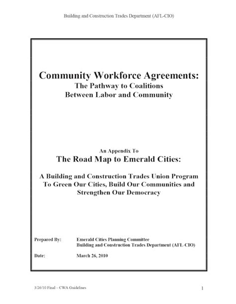 Community Workforce Agreements