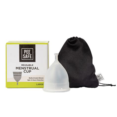reusable menstrual cup large 1n pee safe