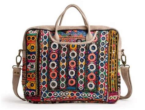 Handled Embroidered Leather Laptop Bag At Rs 2450 In Jaipur Id