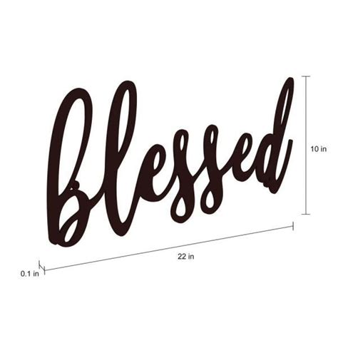 Word Art Wall Decor Home Wall Decor 3d Words Metal Words Blessed