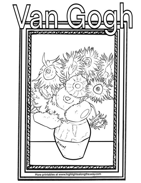 Art History Coloring Pages - Coloring Nation