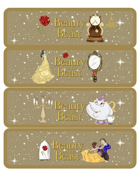Beauty And The Beast Printable Water Bottle Labels Belle Party Belle
