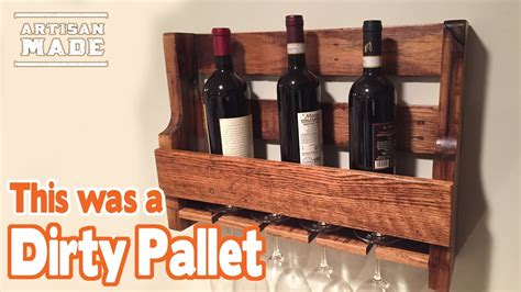 How To Build A Pallet Wine Rack Diy Woodworking Youtube