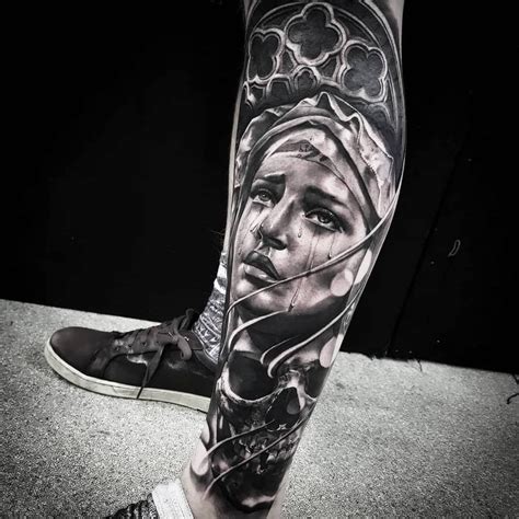 Black And Gray Detailed Tattoo Realism By Nick Imms Inkppl Black
