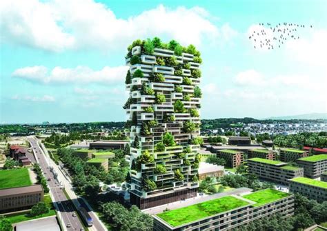 Green Building Residential Tower Of The Cedars Covered In