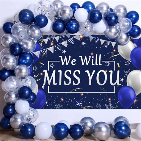 Farewell Party Decorations for Men Women, We Will Miss You Banner