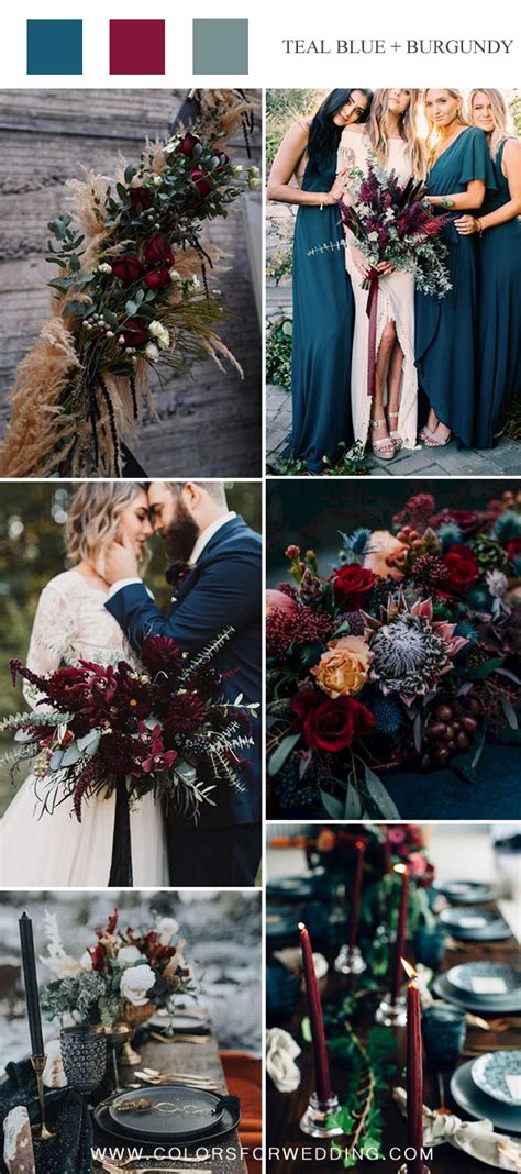 25 Burgundy And Blue Wedding Colors And Ideas 2024