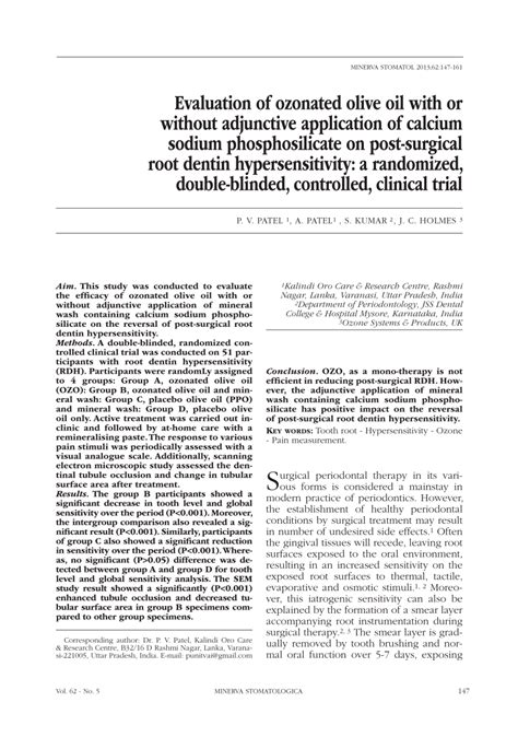 PDF Evaluation Of Ozonated Olive Oil With Or Without Adjunctive