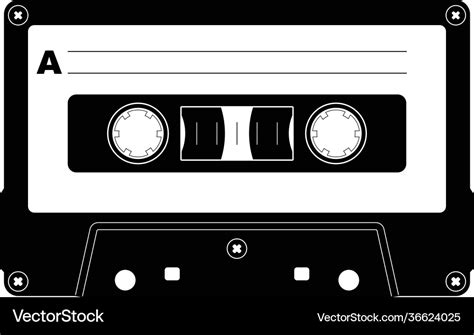 Retro Cassette Tape Royalty Free Vector Image Vectorstock