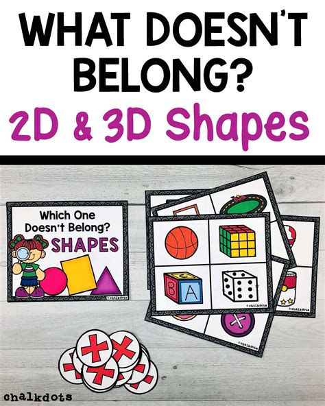Which One Doesnt Belong 2d And 3d Shape Cards 2d And 3d Shapes