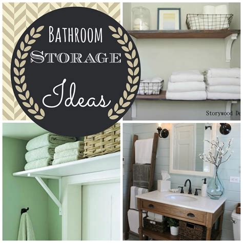 The small wooden storage is above the toilet. Couches and Cupcakes: Inspiration: Small Bathroom Storage ...