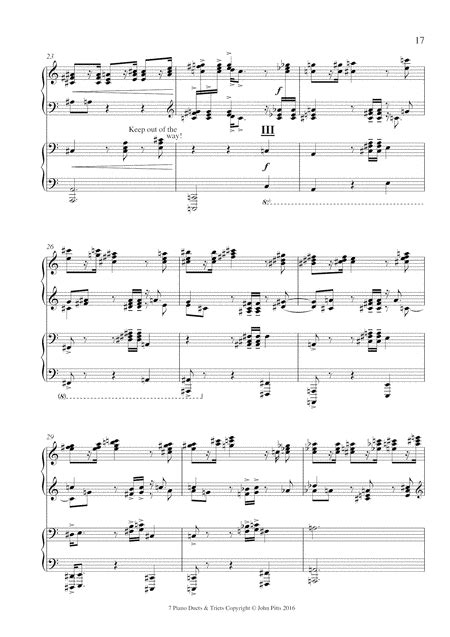 Passacaglia In C Piano Duet Free Music Sheet