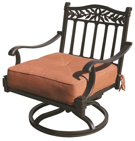 Patio Furniture Cast Aluminum Deep Seating Rocker Swivel Club Chair