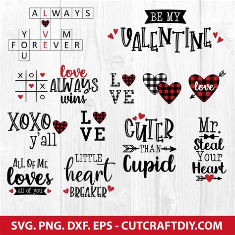 Valentine Svg Love Svg Valentines Day Love Cut File Bundle For