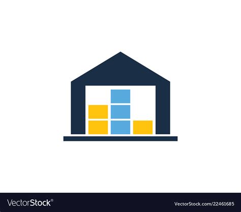 Warehouse logistic logo icon design Royalty Free Vector