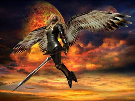 Fantasy Art Angel Warriors Fantasy Angel Warrior Wallpaper Background