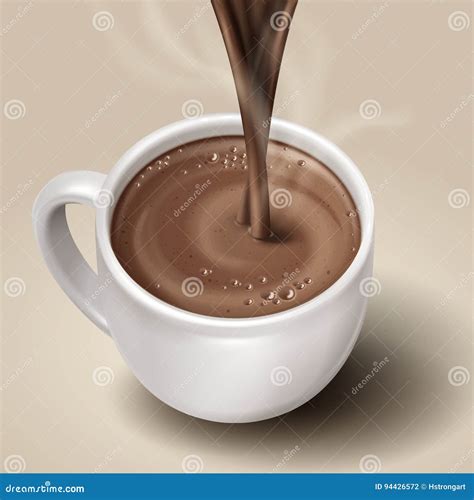 Hot Chocolate Illustration Stock Vector Illustration Of Classical 94426572