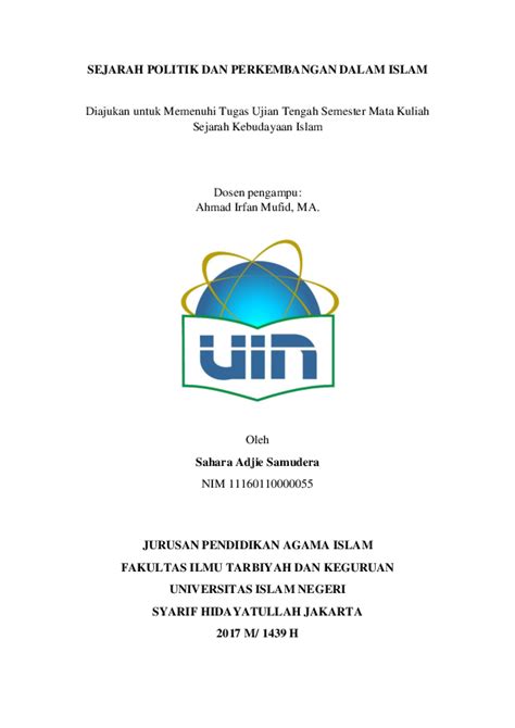 Menghasilkan deskripsi tentang studi pengertian. (PDF) Sejarah Politik dan Kepemimpinan dalam Islam | adjie ...