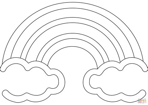 Rainbow Clouds Coloring Page Coloring Pages