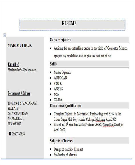 When should you use a resume, and when. Engineering Resume Format Pdf Download For Freshers